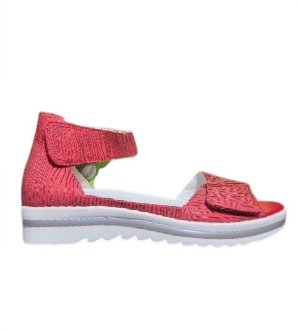 NEW WALDLAUFER women's marigold ankle strap sandal in red